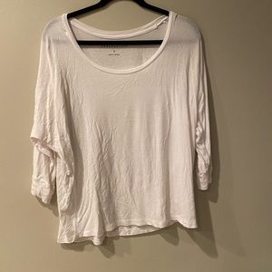 S White Aeropostale Quarter Sleeve Shirt